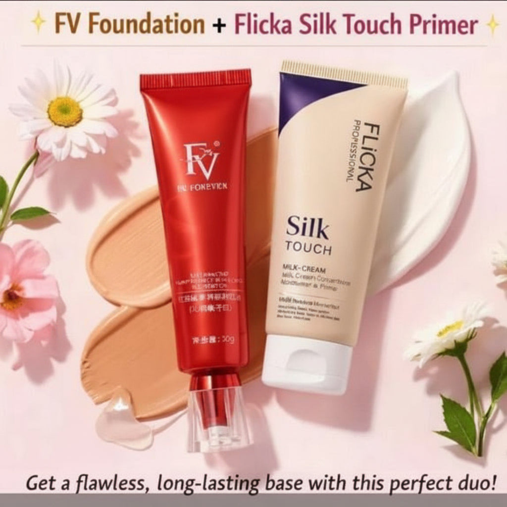 FV Foundation + Flicka Silk Touch Primer – Flawless Base Duo