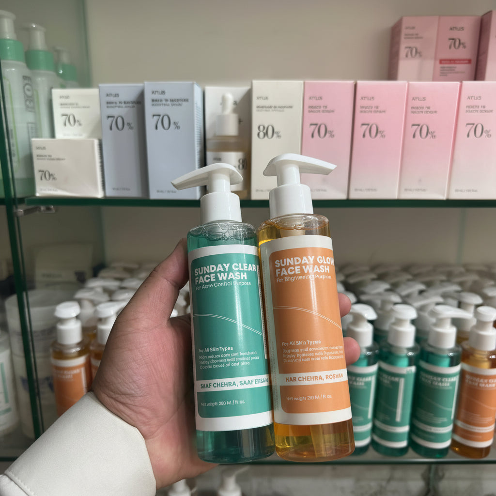 Sunday Glow Face Wash Duo – Clear &amp; Bright Skin Collection
