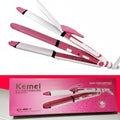 Kemei 3-in-1 Hair Styling Tool – Straightener, Curler Crimper
