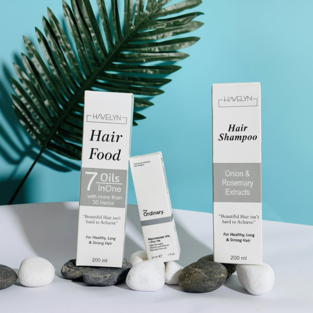 HAVELYN Hair Care Combo – Hair Food + Onion &amp; Rosemary Shampoo